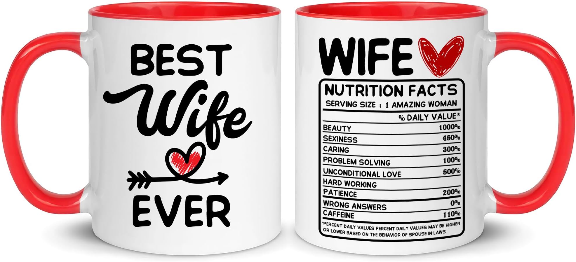 Best Wife Ever Mug – Funny Wife Coffee Cup, Wifey Mug Gift, Mugs for Wifey from Husband, Wife Gift for Valentine, Anniversary Present for Women, Best Wife Birthday Gifts 2025