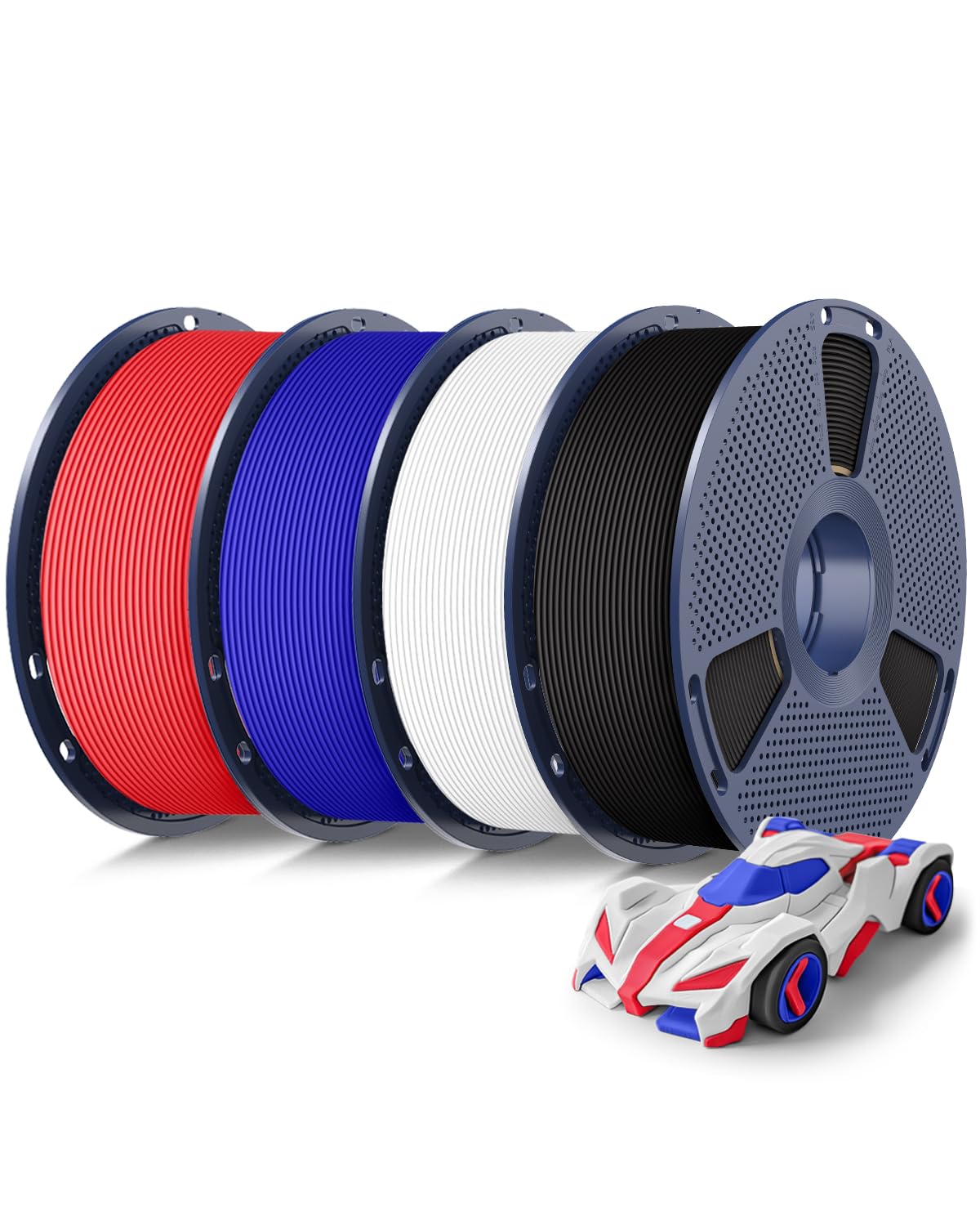 4-Pack PETG 3D Printer Filament Bundle