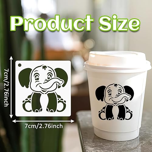 Vista 126 de Augshy Plantillas de Halloween, paquete de 56 plantillas de pintura de calabaza, plantillas de plástico para pintar sobre adornos de madera