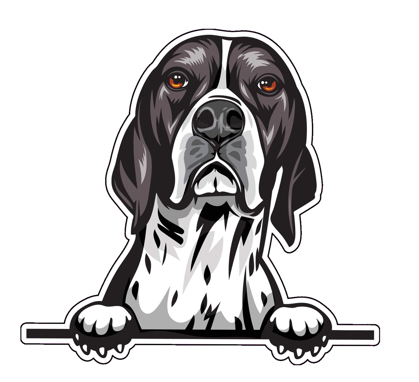 WickedGoodzWickedGoodz English Pointer Vinyl Decal - Dog Breed Bumper Sticker - for Laptops Tumblers Windows Cars Trucks Walls