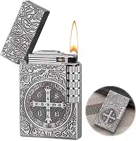 Isqueiro de tocha de cozinha 006lighter chama vermelha ajustável, presente profissional para chef, maçarico à prova de vento, isqueiro de butano recarregável para creme Brulee, sobremesa, churrasco e