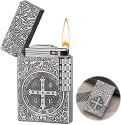 Isqueiro de tocha de cozinha 006lighter chama vermelha ajustável, presente profissional para chef, maçarico à prova de vento, isqueiro de butano recarregável para creme Brulee, sobremesa, churrasco e