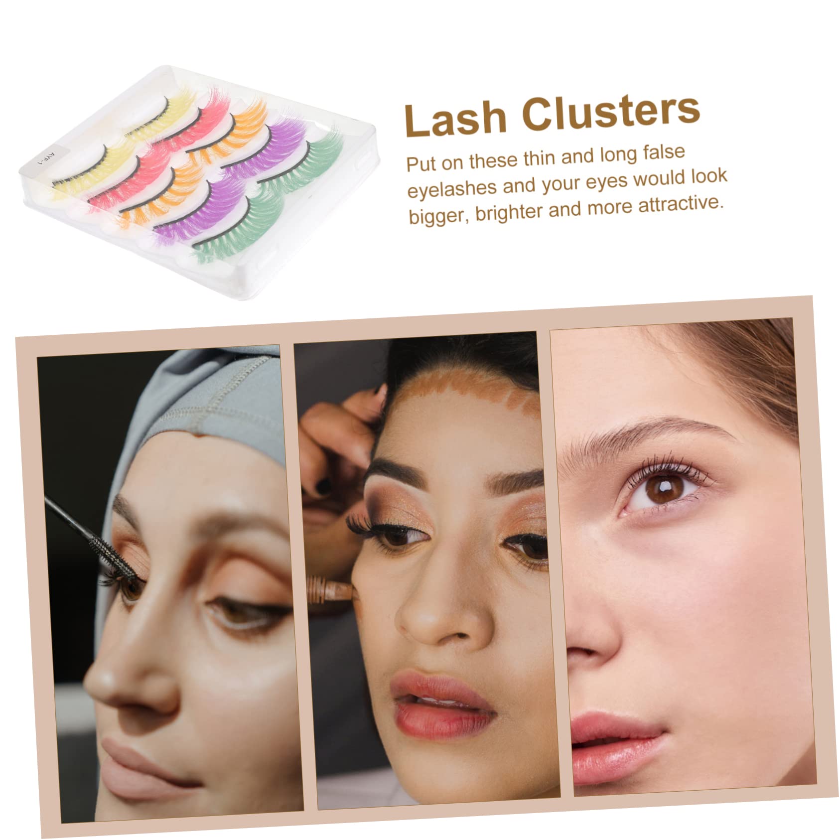 DOITOOL 20paia Eyelashes Party Makeup Lashes for Women for Cosplay and Dances Easy to Apply and Reusable