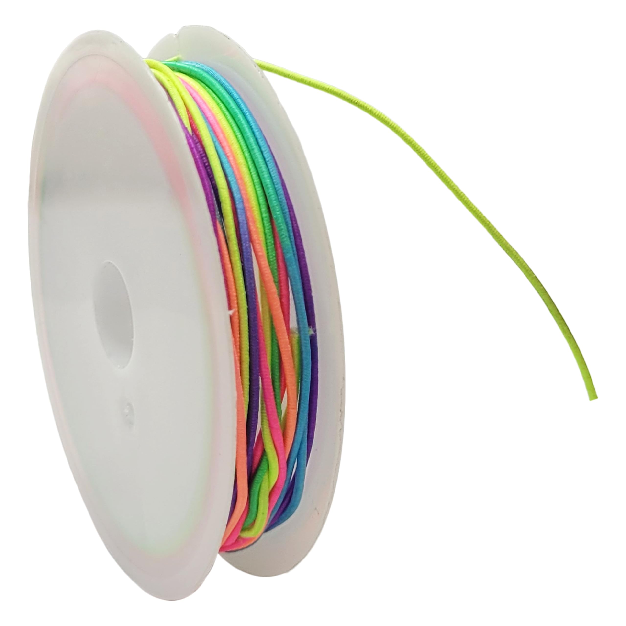 INDIKONB Rainbow Elastic String Roll for Bracelet Making & Jewellery Making | Stretchy Nylon Elastic Cord for Bracelets, Hair Braids, DIY Crafts & Beading-image-33