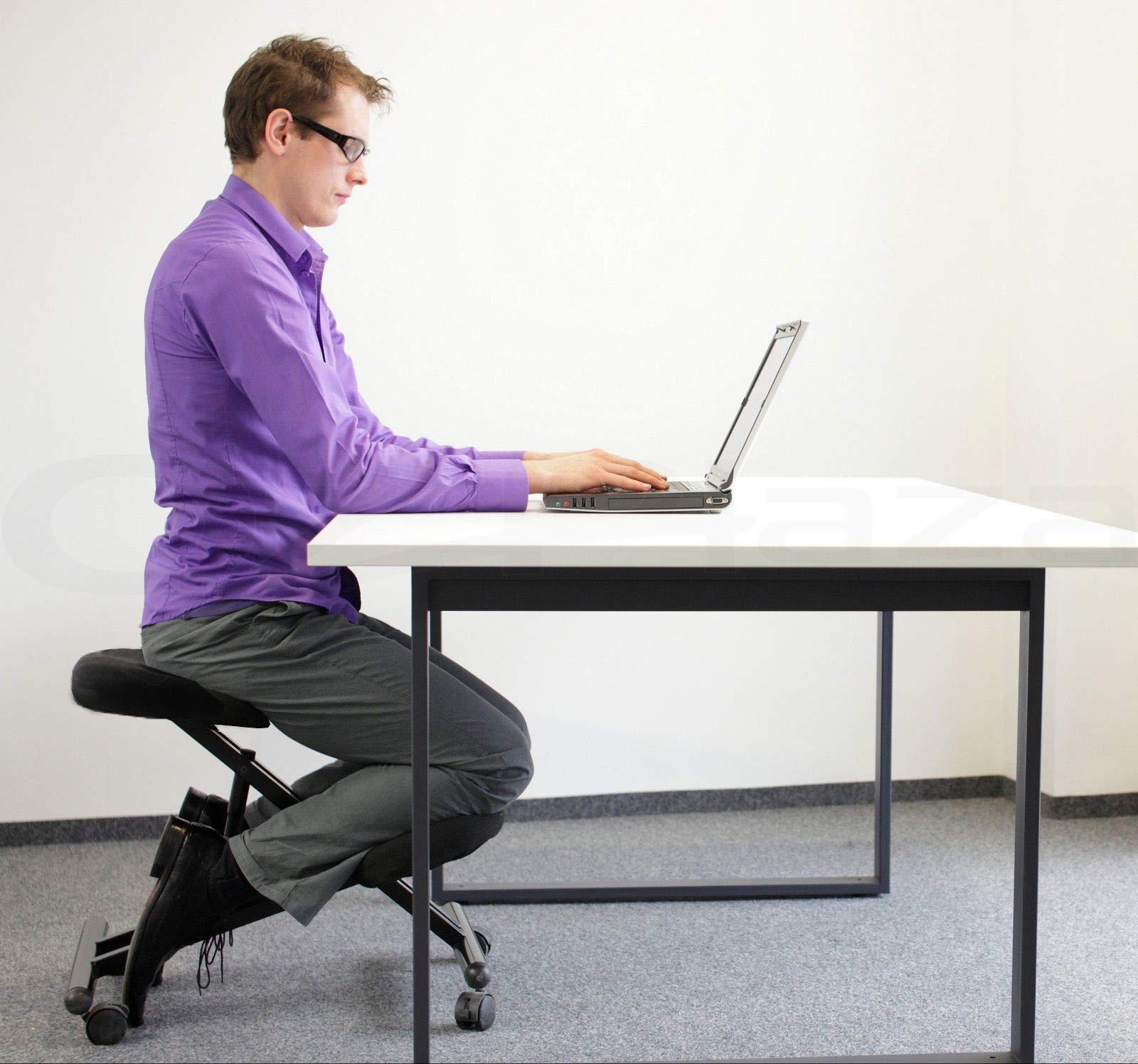 FRANKYSTAR Kniestuhl Ergonomischer Verstellbarer Kniehocker Sitzhocker Bürohocker für Zuhause und Büro