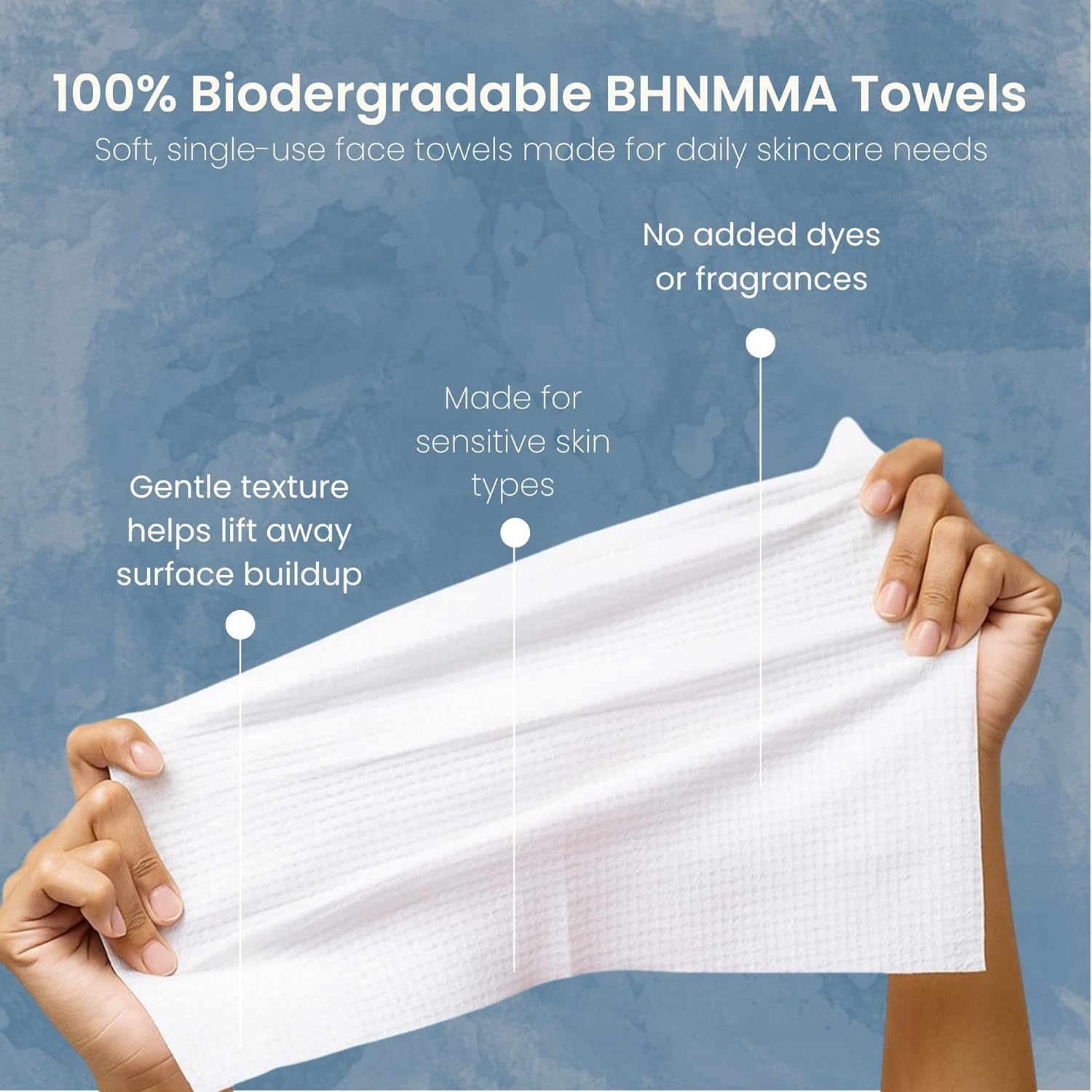 Clean Face Towels - Extra Soft 100% Dry Cotton Face Wipes, Disposable Face Towels, Dry Face Towelettes for Makeup Removal, Biodegradable Wipes, Single - Use Towels, 50 CT - Image 8