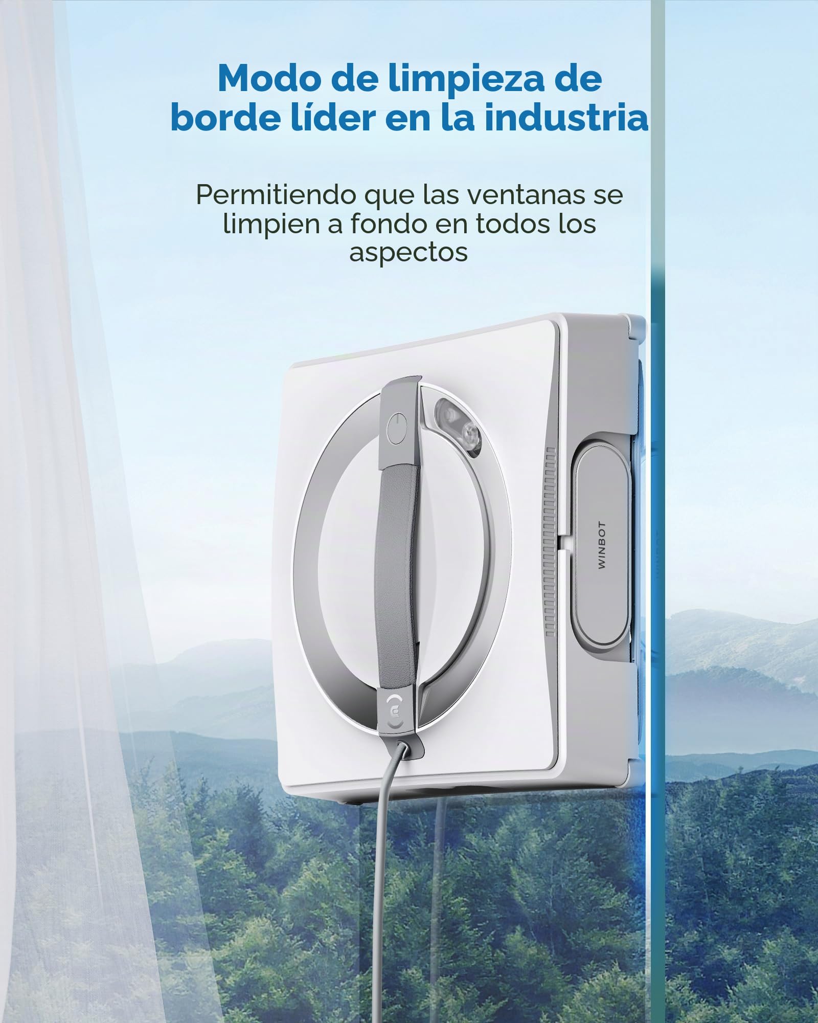 ECOVACS WINBOT W2 Omni Robot Limpiador de Ventanas con estación multifunción 6 en 1, batería integrada de 4500 mAh, Modo de Limpieza de Bordes, tecnología de pulverización de Gran Angular