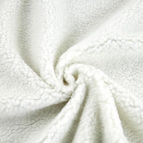 Miniatura 3 de Shannon Sherpa de piel sintética color marfil, tela por yarda