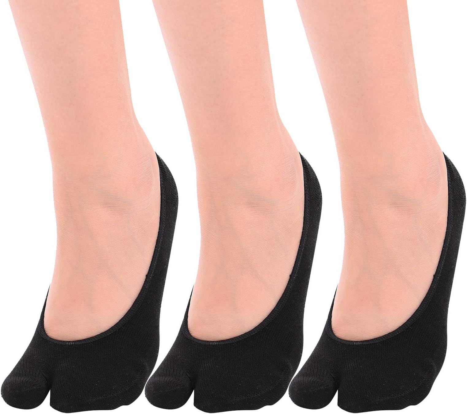 No Show Socks Women Tabi Socks Non Slip Flip Flop Socks Low Cut for Sneaker Lofer Boat Shoes