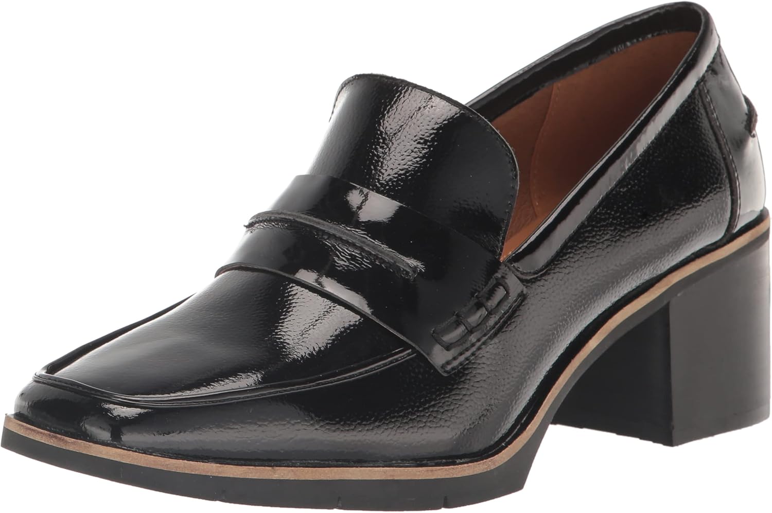 NYDJ Women's Anella Heeled Loafer, Black, 8