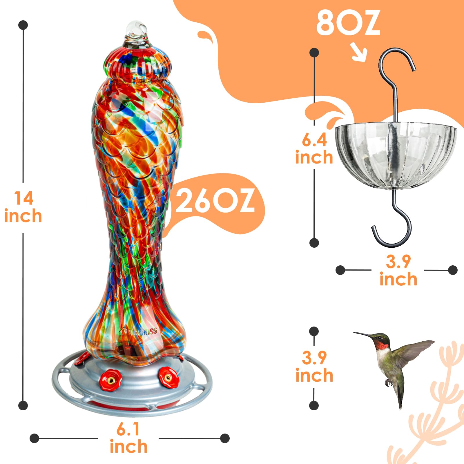 Amazon.com : Hummingbird Feeders for Outdoors Hanging, Hand