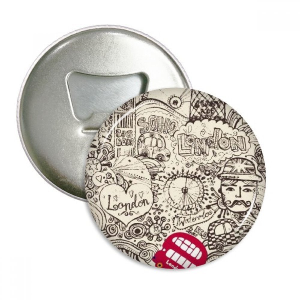 Décapsuleur aimant Londres souvenir UK et badge magnétique Big Ben