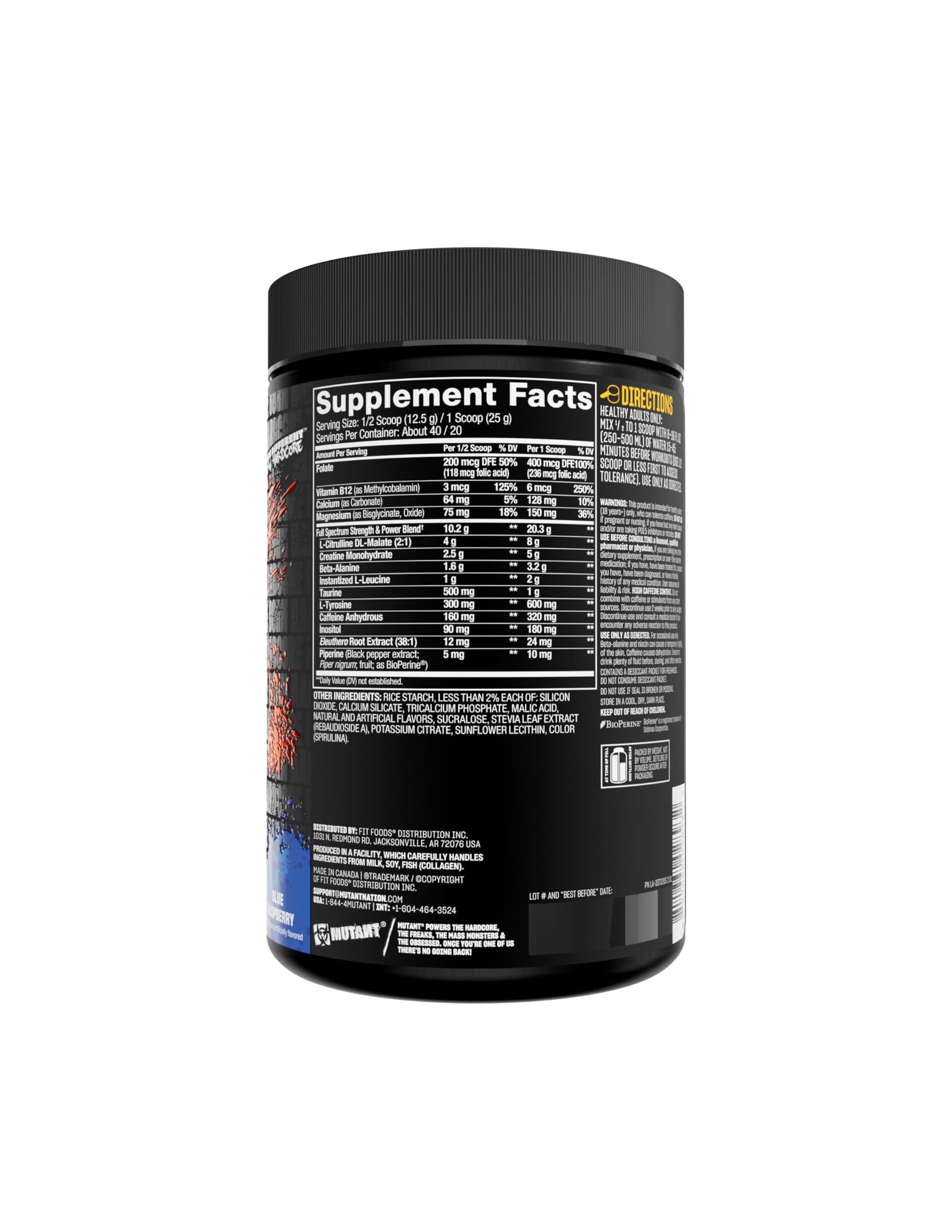 Mutant Mutant All-In (40 serv) Blue Raspberry - Przedtreningówki - Wzmacniacz przedtreningowy