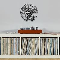 Vista 4 de 12'' Kitchen Vinyl Record Wall Clock, Kitchen Heart Home Theme Wall Clock Coffee Bar Wall Watch Clock Coffee Wall Decor Battery Operated Silent