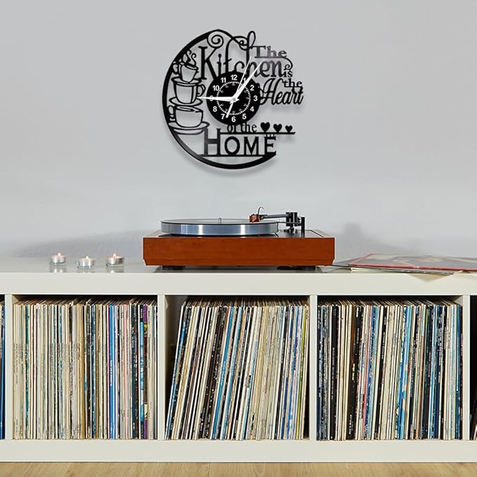 Reloj de Pared 12 Pulgadas Formato de Vinilo, Cocina Temático Corazón miniatura 4