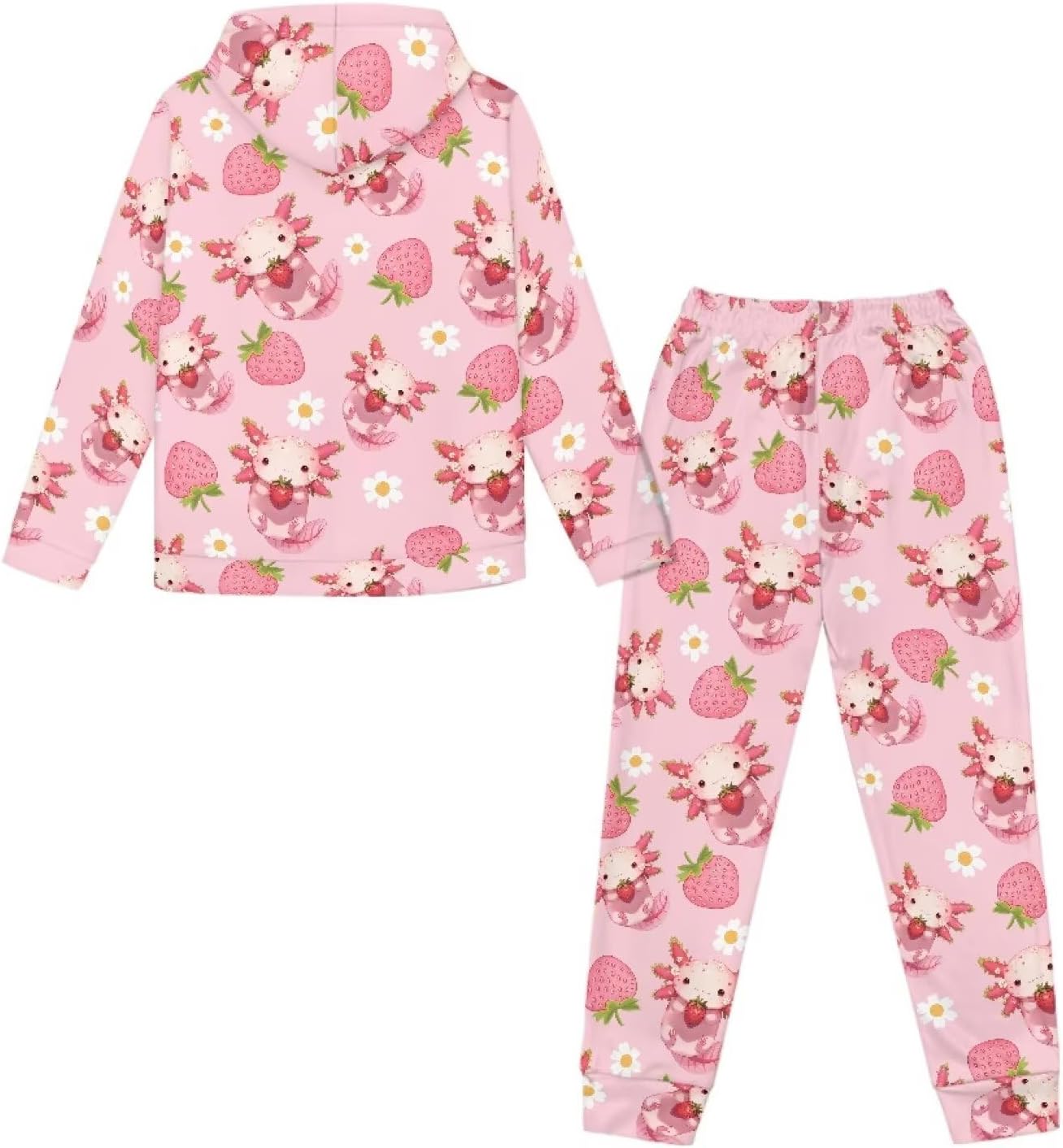 Girls 2 Piece Outfits Soft Winter Hooded Pullover Outfits Fashion Hoodie and Sweatpants Outfit