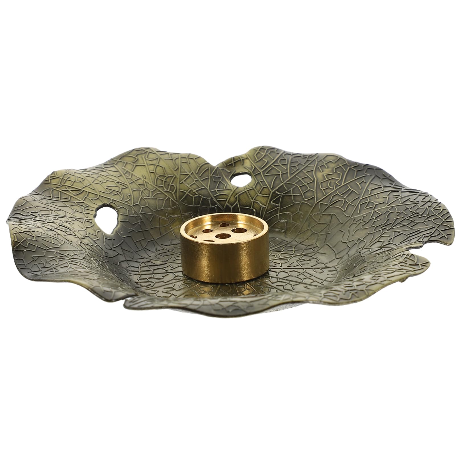 ABOOFAN 3 Juegos Quemador de decoración Vintage Soporte para varitas de de Loto incensario de la Vendimia Ornamento Titular de Bandeja de de Mesa Metal