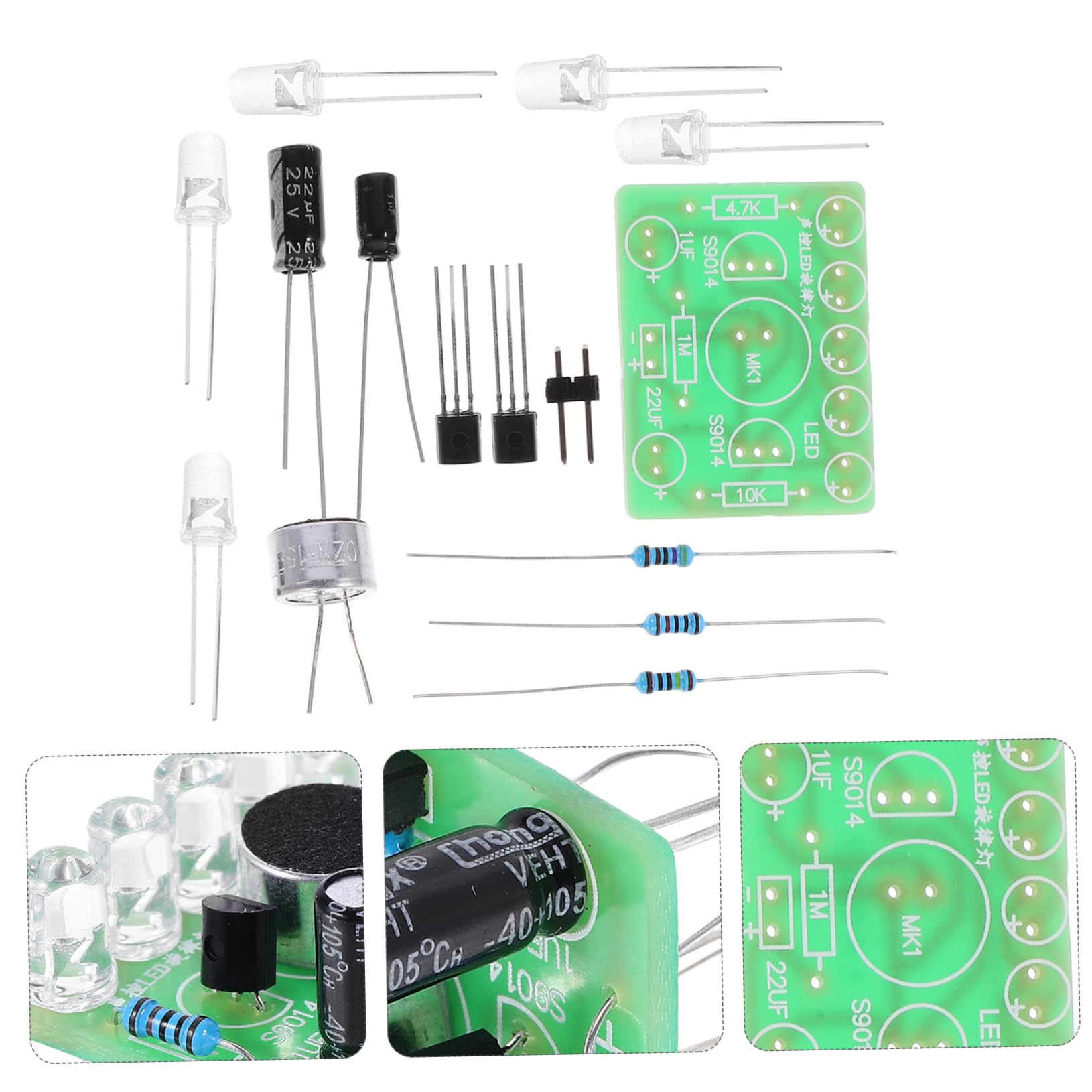 Uonlytech - Module Acoustique LED - Module Clignotant LED lumière Flash Lustre LED DIY Respirer des pièces légères Module de pièces de Lampe Clignotante LED Tons de Terre dirigé Positionner