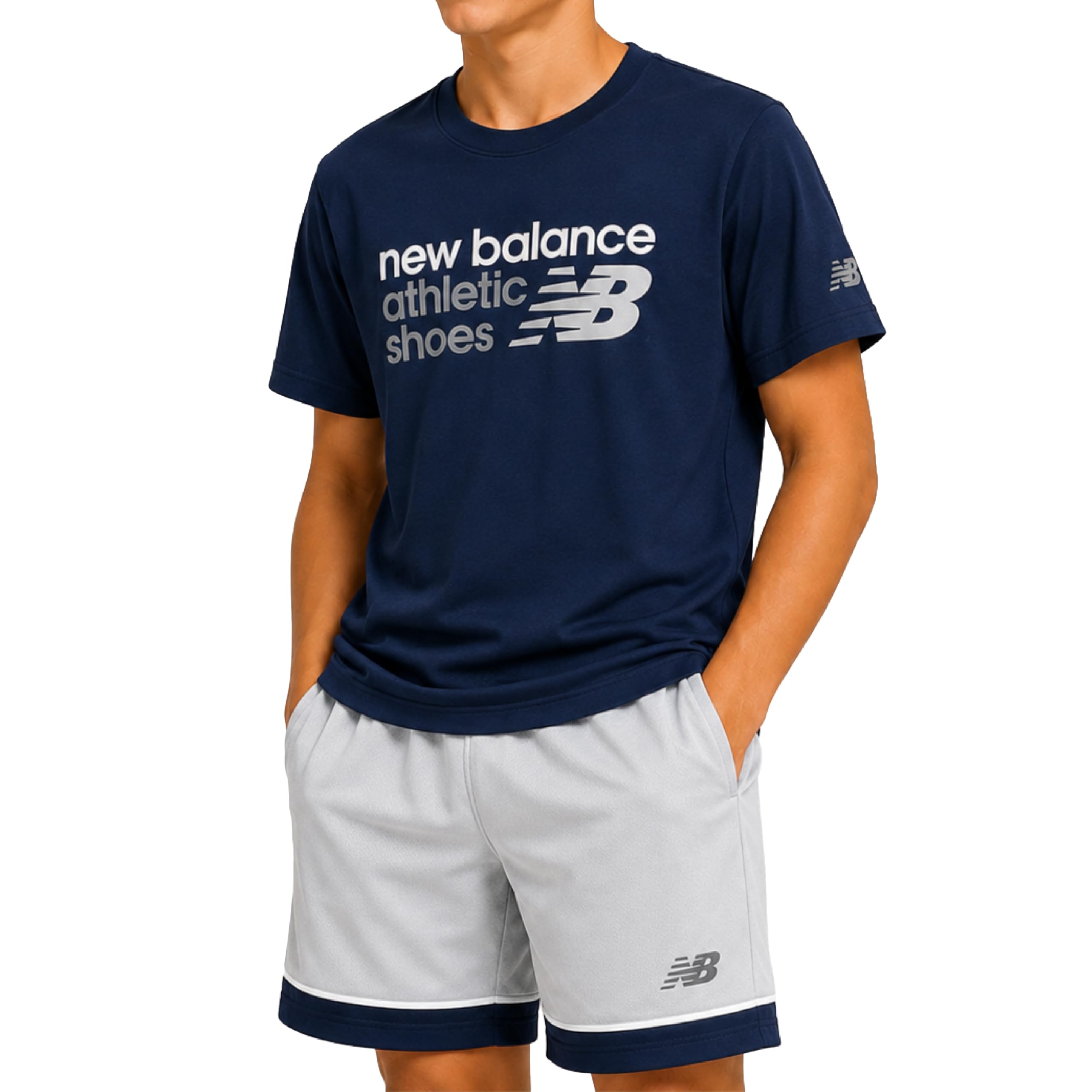 New Balance Boys 2 Piece Athletic Shirt &amp; Basketball Gym Shorts 8-12