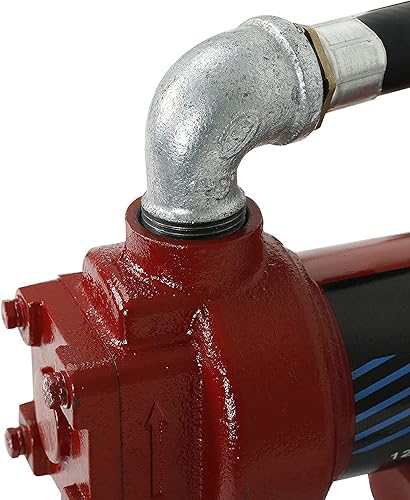 Miniatura 9 de Bomba de transferencia de combustible rojo de 12 V 15 GPM Gasolina DC con kit de boquilla y medidor de flujo de combustible diesel para queroseno