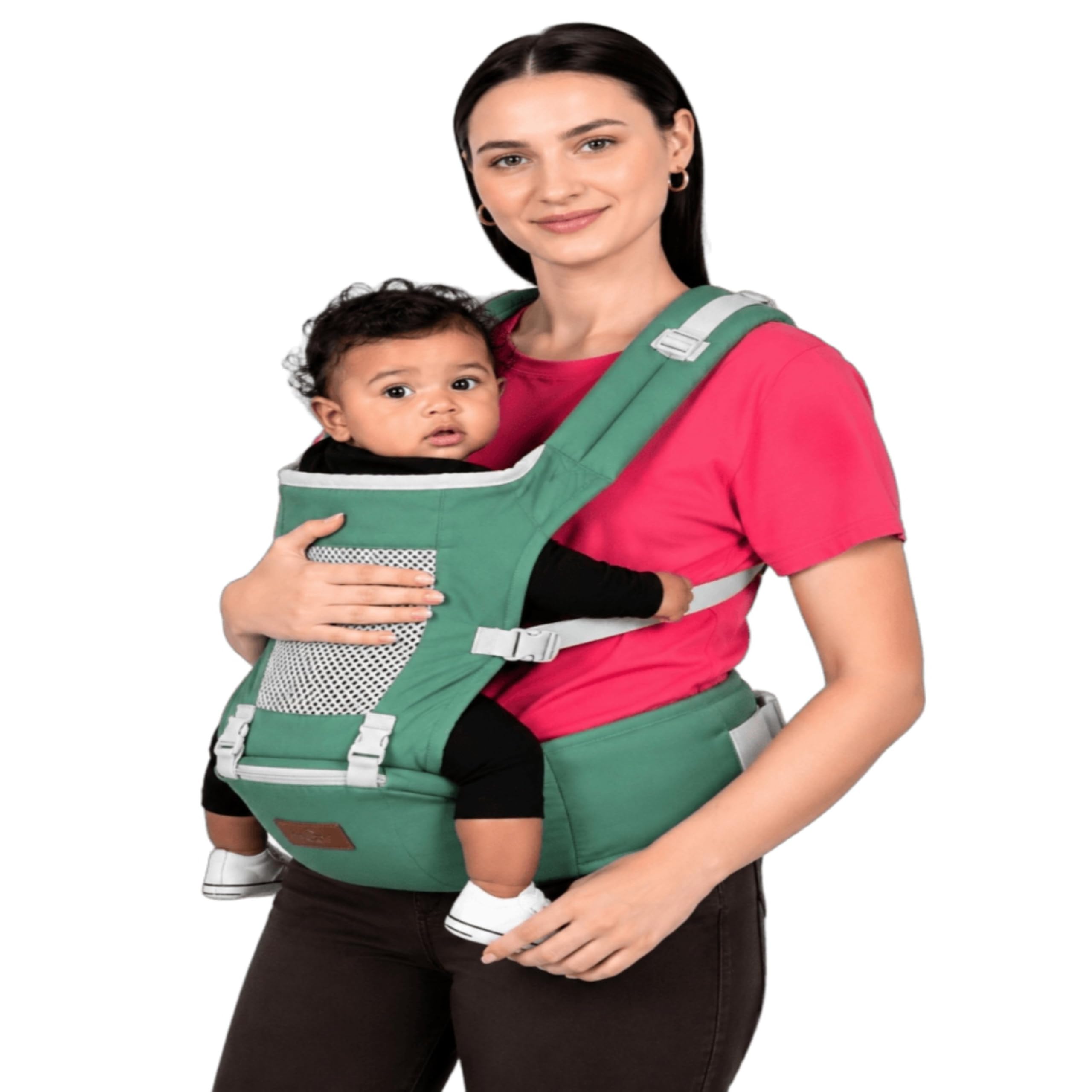 Ergonomic Hip Seat Baby Carrier with Waist Support Belt | Comfortable Baby Holder for Infants & Toddlers | Front-Facing, Side & Carry Positions-image-13