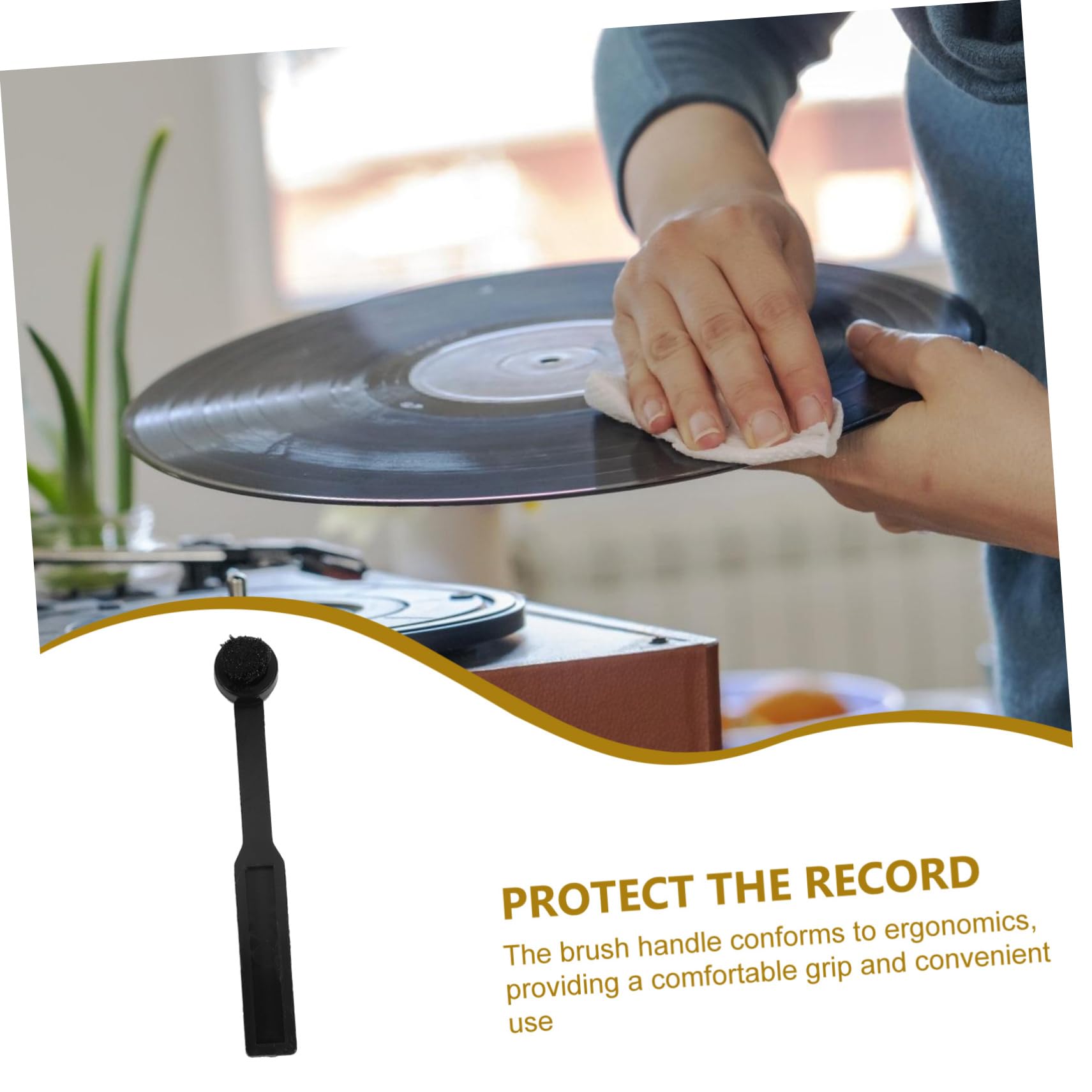 5pièces Brosse De Nettoyage pour Disques Vinyles Brosse Antistatique pour Stylus Et Albums Outil Entretien pour Platines Vinyles Pratique