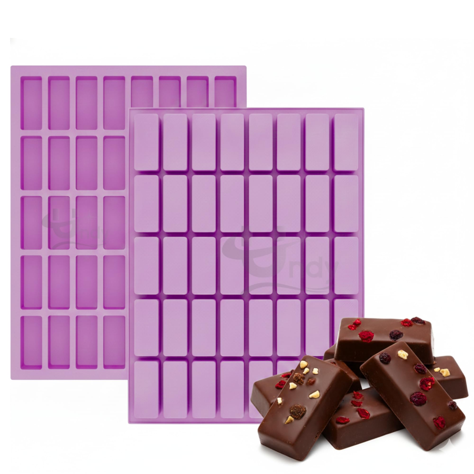 Undy 8 Cavity Mold Large Rectangle Granola Bar Silicone Protein Bar Molds Energy Bar Maker for Chocolate Truffles Bread Brownie Cheesecake Pudding Butter Mould (Pack of 1) — Amazon image 9