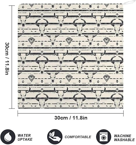 Miniatura 2 de Decorative Hand Towels for Bathroom - Retro Goat Head Print Soft Absorbent Small Bath Hand Towels for Kitchen, Farmhouse, Spa, Hotel, Guest Tea and