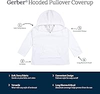 Vista 6 de Gerber Pareo de rizo con capucha y bolsillo de canguro para bebé niña