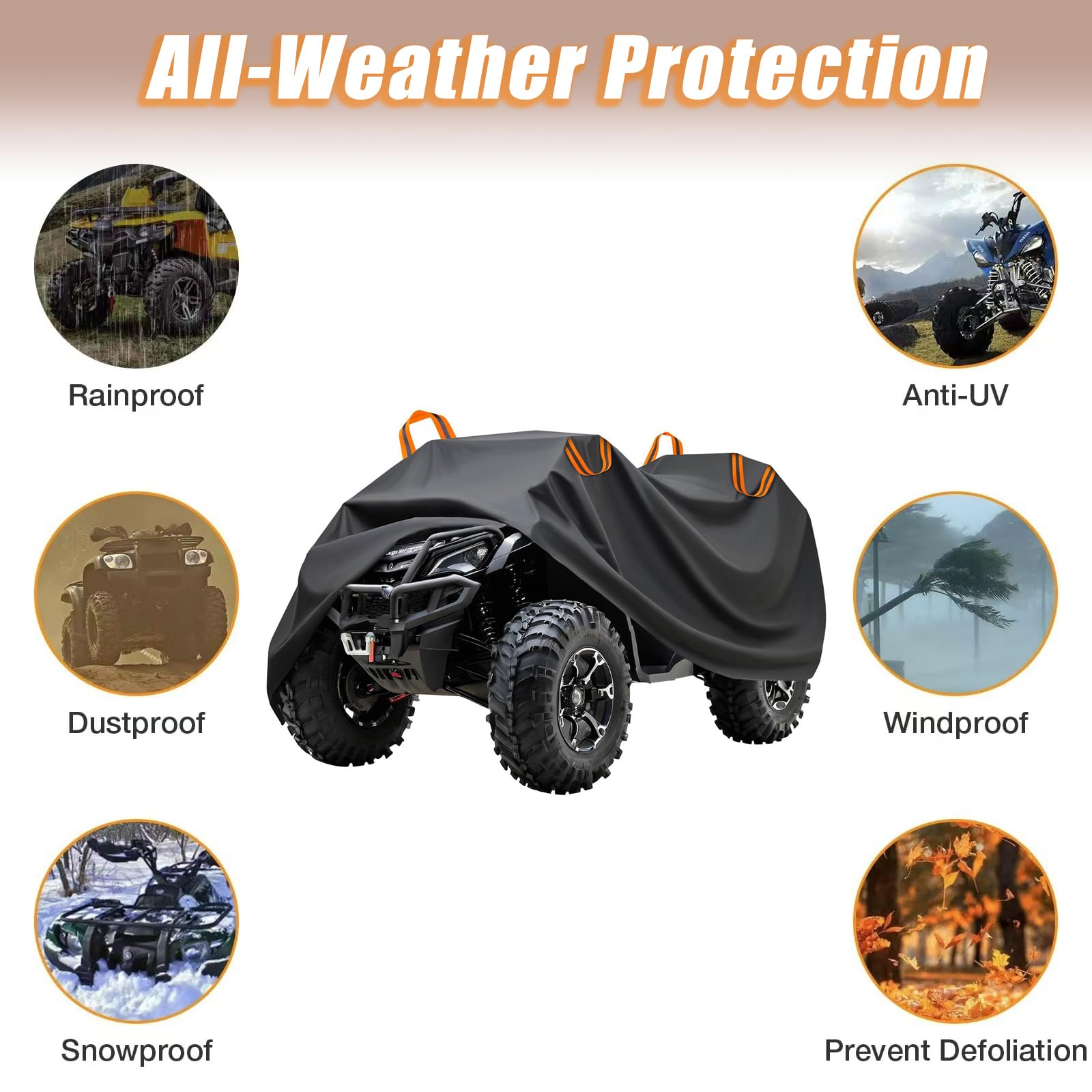Housse de ATV pour Segway Powersports Fugleman UT10 P Crew Camo 2024, Housse Quad Toutes Saisons, Housse de Protection Hivernale Extérieure pour ATV, Protection Contre la Pluie et la Neige