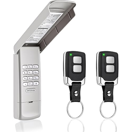 Garage Door Opener Keypad with 2 Garage Door Opener Remote for Liftmaster Chamberlain Craftsman Remote Keypad Replacement 877MAX 893LM 893Max 971LM 371LM, Purple Yellow Red Orange Learn Button