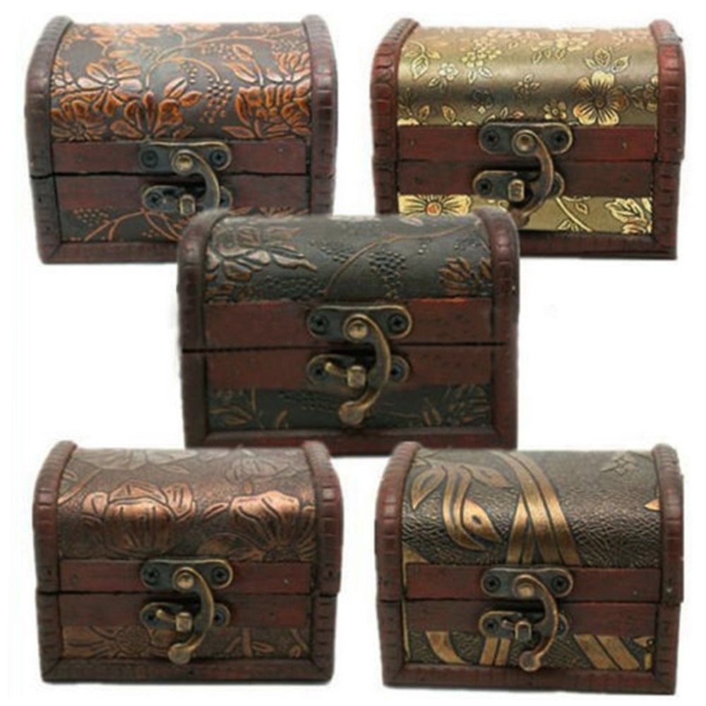 Lainrrew Portagioie In Legno Vintage 9 Scomparti | Organizer Per Anelli, Orecchini E Collane | Coperchio Trasparente | 25x19x6 Cm