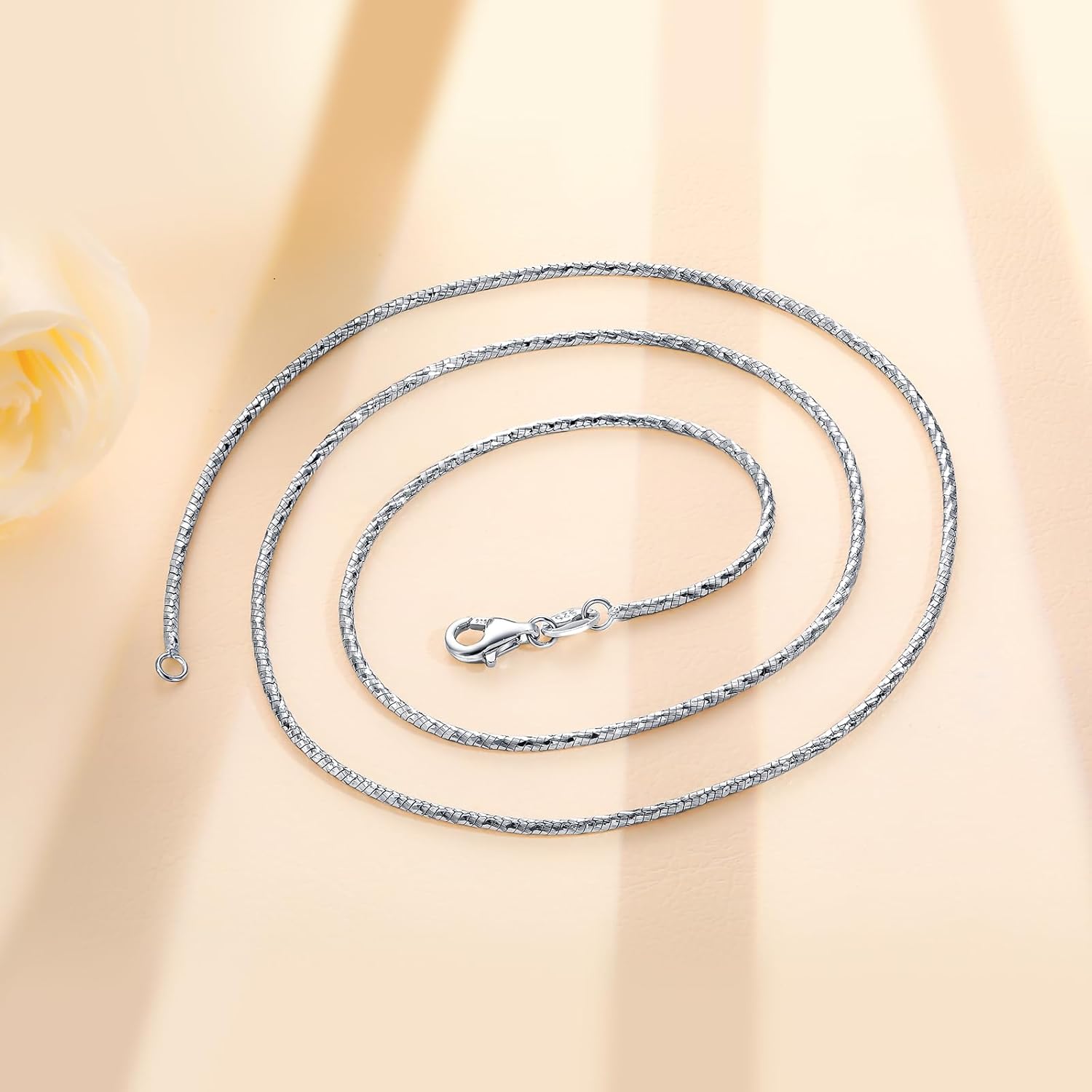 Necklace Chain 925 Sterling Silver Dainty Chains for Pendant 18 Inch Italy Made Rolo/Snake Chain Necklace for Men Women - Image 6