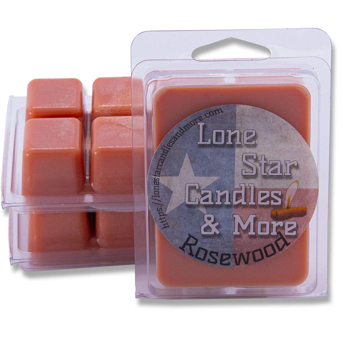 Rosewood Scented, 3-Pack of Premium Hand Poured Soy Wax Melts, A Lone Star Candles Original, An Orange Sweetened Blend of Fresh Cut Roses and Ancient Wood, 18 Maximum Scented Warmer Cubes, USA Made