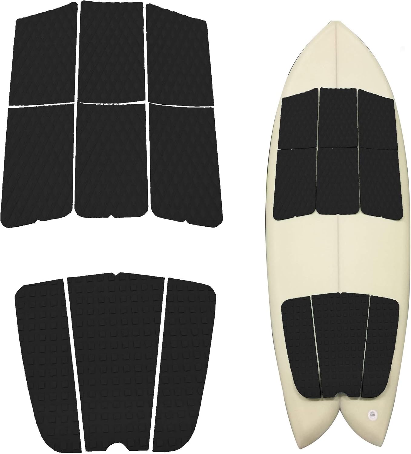 Buy Abahub 9 Piece Surf Deck Traction Pad Premium EVA with Tail Kicker
