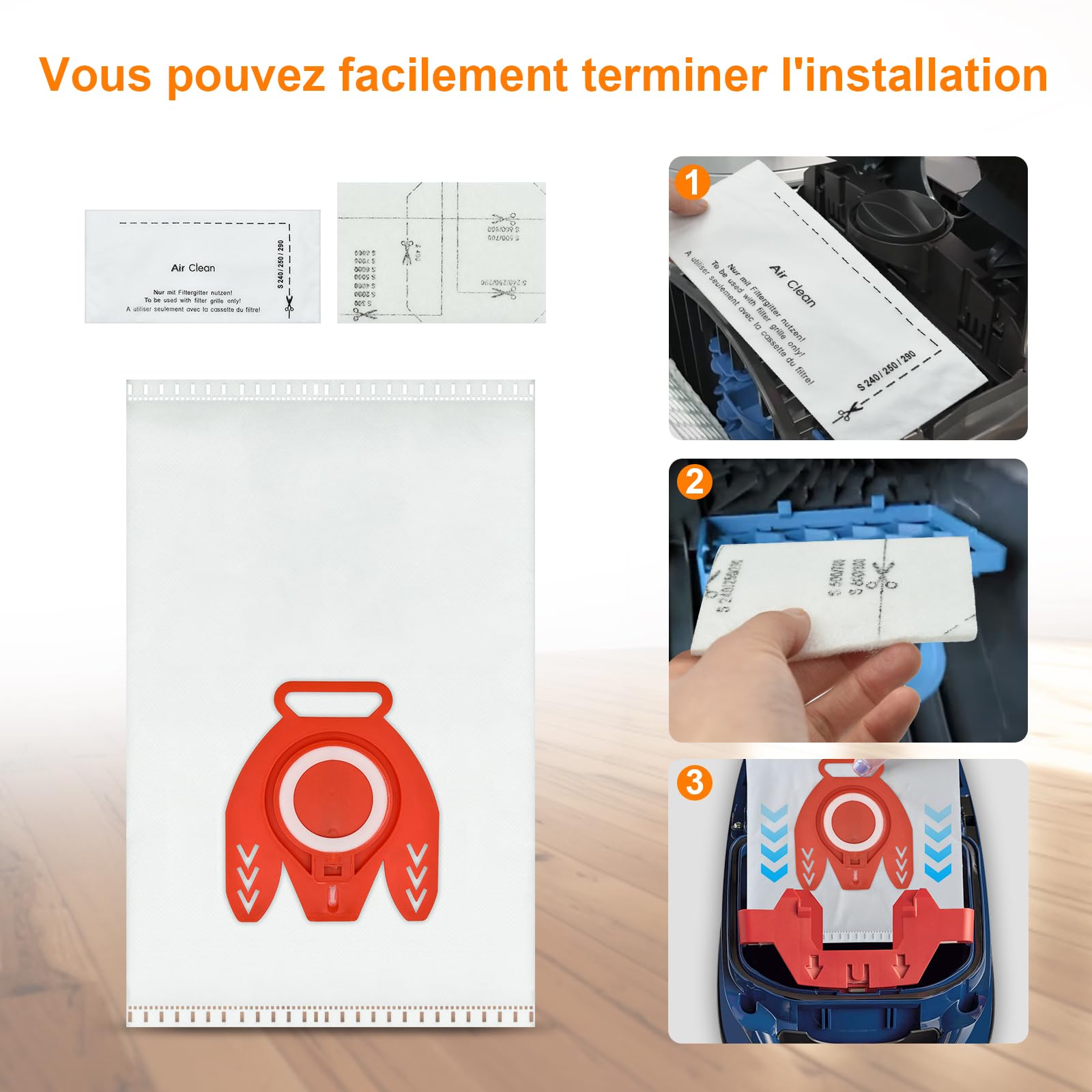 McFilter | 16 sacs à poussière compatibles avec l'aspirateur Miele FJM | convient pour Jazz Plus S371, S712-1 | Sacs à poussière avec 8 filtres autobloquants | MAXI BOX