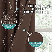 Vista 112 de BGment Room Darkening Curtains 95 Inches Long, Grommet Thermal Insulated Blackout Curtains with Wave Line and Dots Printed for Bedroom, 2 Panels