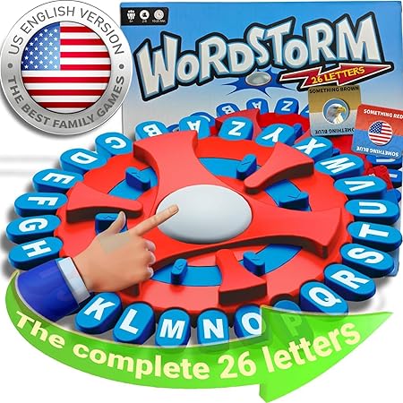 26 Letters Word Games, 36 Cards with 144 Categories Think Game, Quick Thinking Letter Pressing Word Game, Fast-Paced Board Game, A Great Board Game for Family and Friends