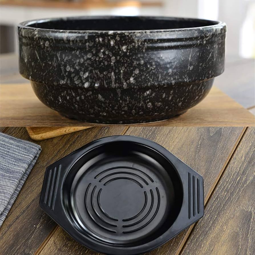 Amazon.com | MGEMJMJ Korean Stone Bowl With Tray, Premium Ceramic