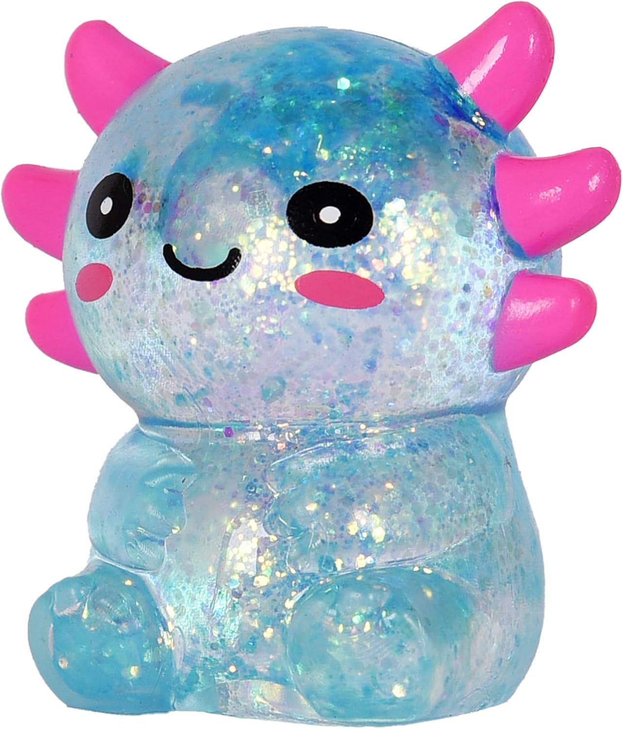 Axolotl Squishy Stress Toy – Cute Sitting Axolotl Fidget Toy Soft Squeeze Sensory Toy for Kids & Adults, Anxiety Relief Desk Toy, Party Favor (3pcs)