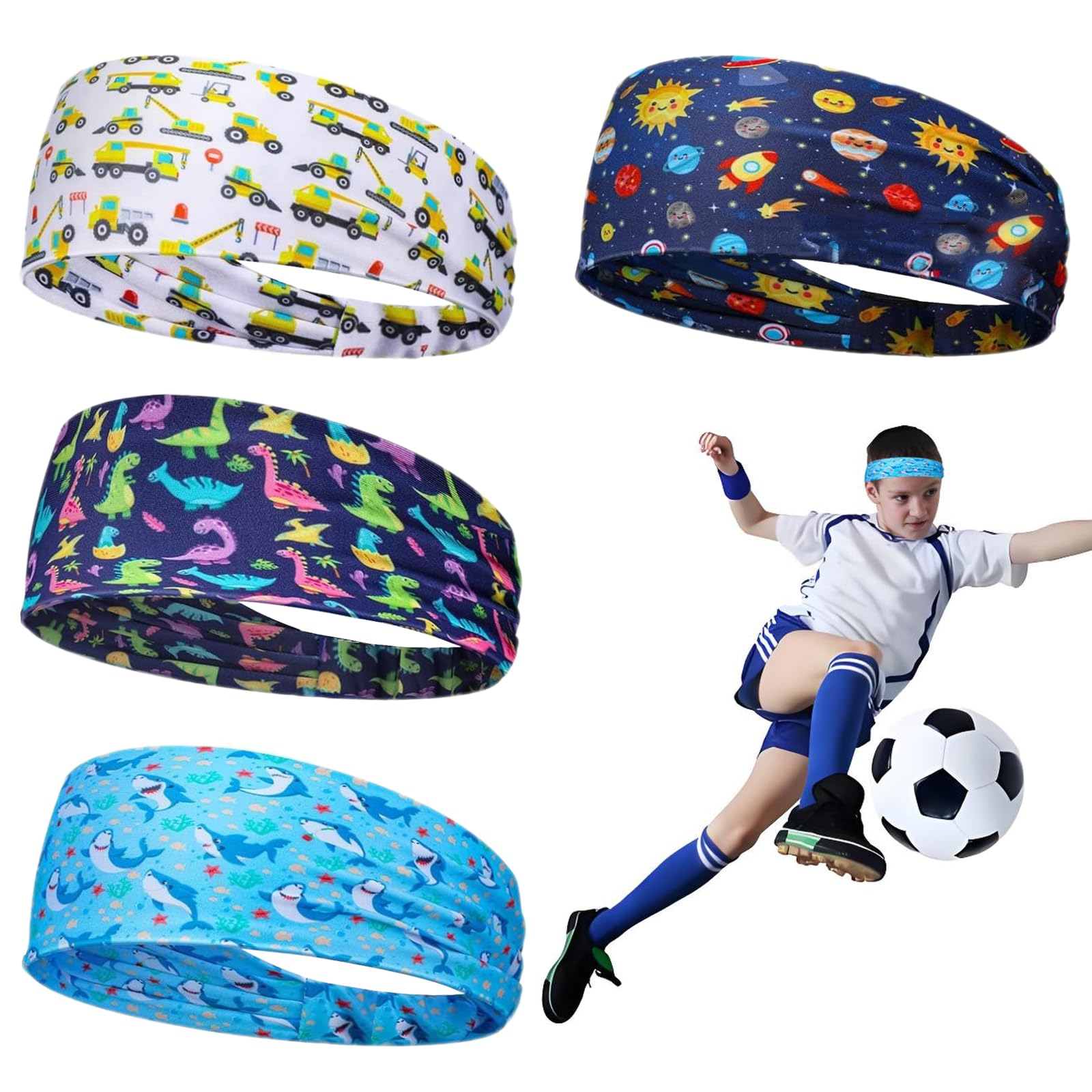 CONFEZIONE DA 4 Fasce Sportive Slip Elastico Donna, Fascia Sudore - Foto 8