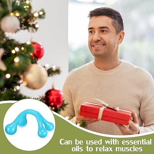 Miniatura 7 de Paquete de 50 herramientas de masaje de cuatro puntos de Navidad para empleados, regalo de elefante blanco, perillas de masaje de 4 patas,