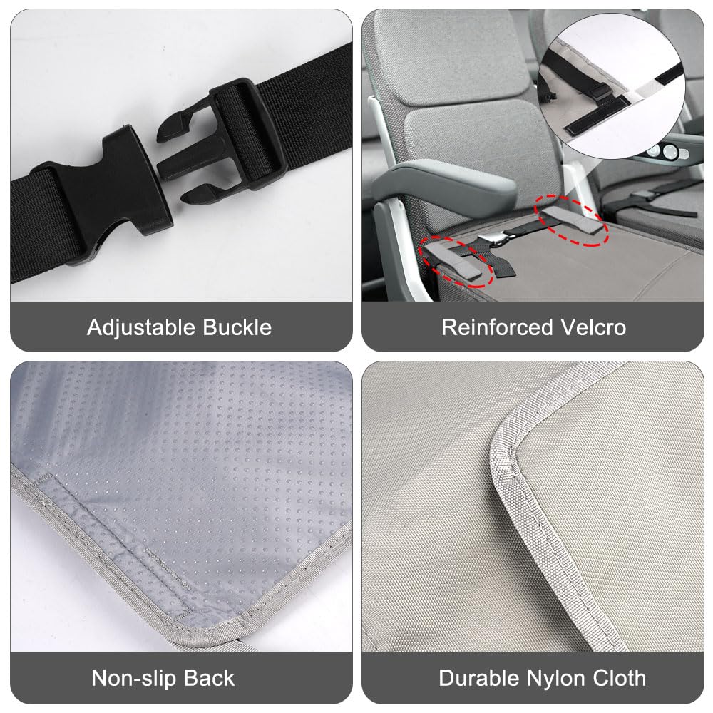 Reposapiés de Avión para Niños, Cama de Avión para Bebé, Extensión de Asiento de Avións, Cama de Viaje de Avións Portátil Plegable, Cuna Avióne Infantil, para Volar, Automóviles, Trenes (Gris) — view 3