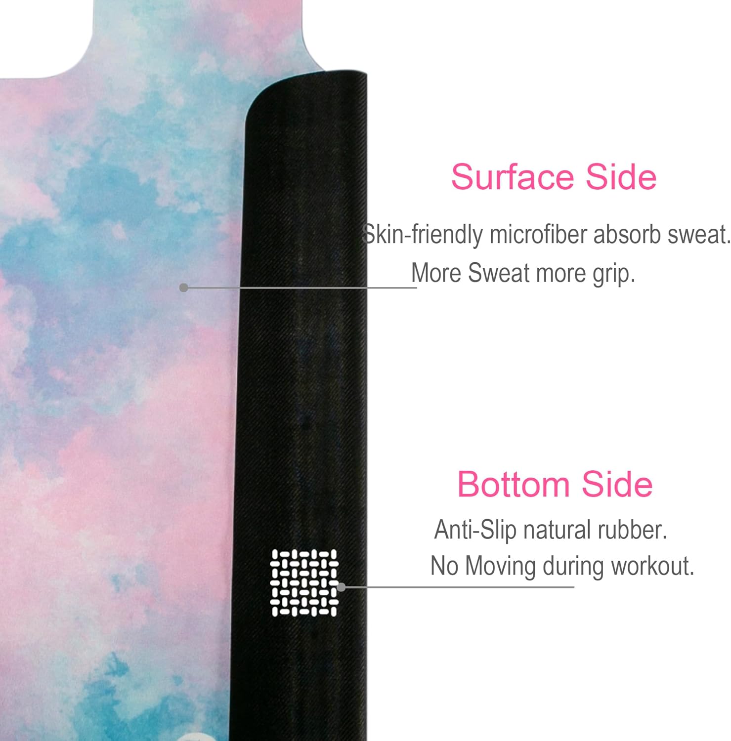 EchoMe Pilates Reformer Mat - Non-Slip Grip - Extra Thick Sweat-Wicking Cover, Portable with Bag for Hom Gym, Fits Balanced Body, Merrithew (Aura Sky)