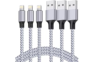 TAKAGI 6ft Apple iPhone Charger Cord, 3-Pack