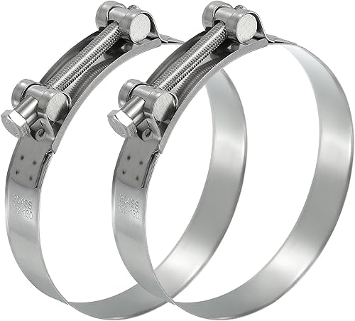 Miniatura 17 de PATIKIL Abrazadera de manguera con perno en T de 0.67 a 0.748 in, paquete de 2 abrazaderas de tubo de tubo intercooler de acero inoxidable 304