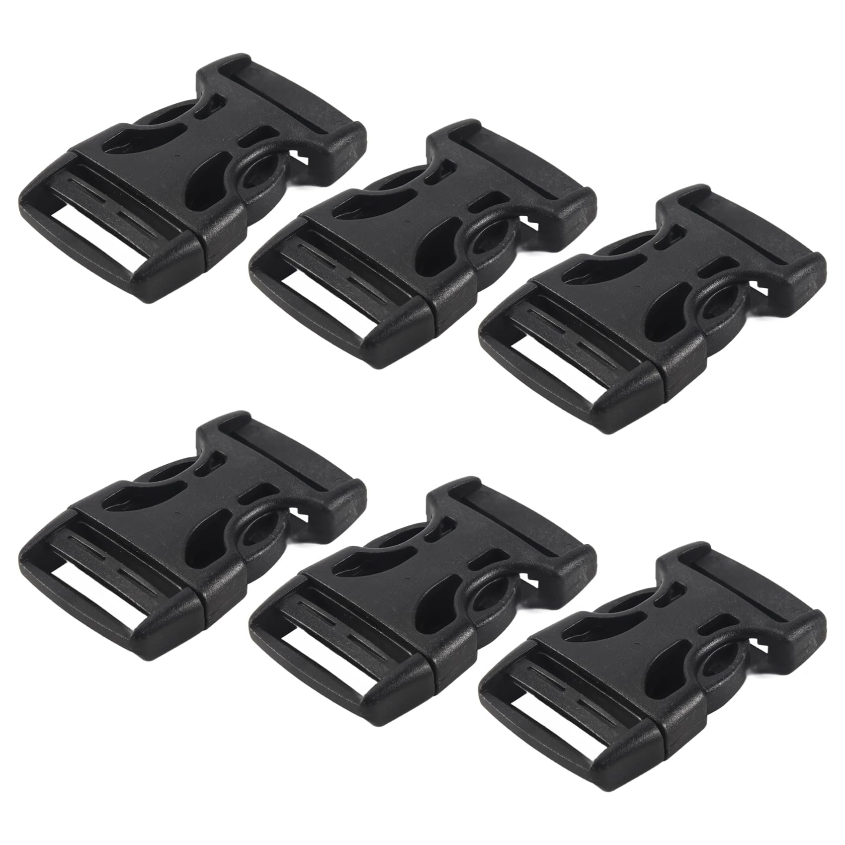 Zicojia 4pcs Plastic Side Quick Release Buckles Clip for 25mm Webbing Band Black