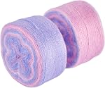 2 Roll Mohair laine fil doux pour tricoter tricoter main lavable long fil de laine DIY Écharpe Crochet Fil pour Chapeaux Chandails Sweater Écharpes Projets d'artisanat (Tan)