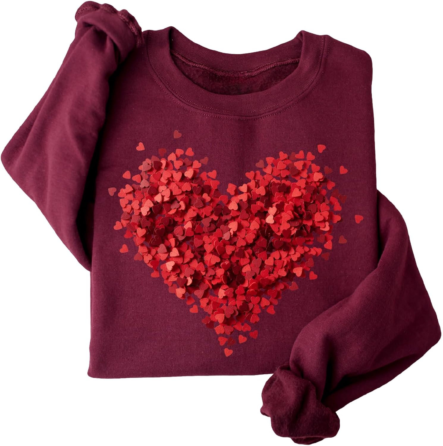 Womens Valentines Heart Sweatshirt, Retro Hearts Teacher Valentine Gift - Image 7