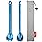 TiTo Titanium Long Handle Spork and Spoon Eco-Friendly Ultralight Portabale Flatware for Outdoor Camping Backpacking Hiking Travel Picnic Tableware with Bag (2Pcs Blue)